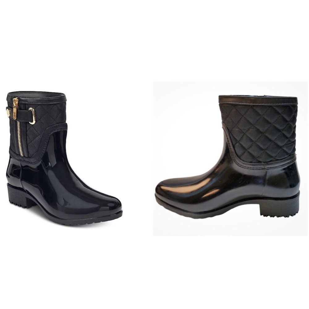 TOMMY HILFIGER Women's “Francie” Rain Boots Black SIZE 7 good condition - Picture 6 of 6